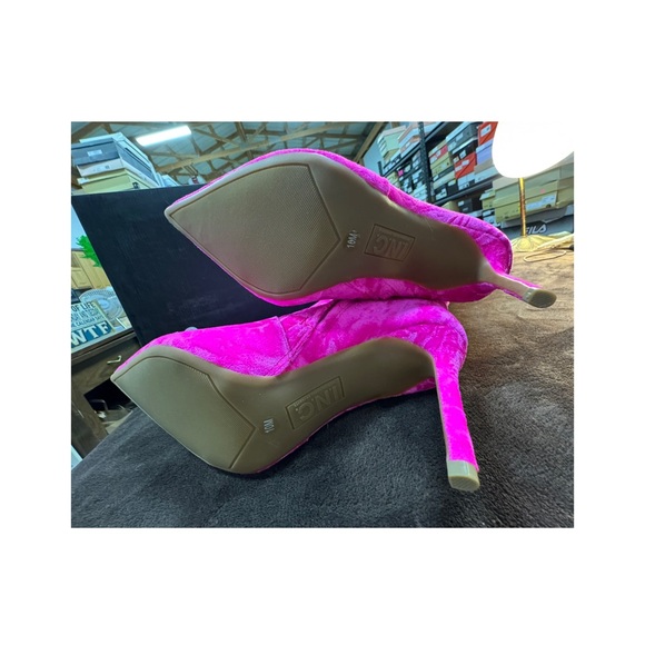 INC Vibrant Pink Velvet Knee-High Women's Boots Size 10 - Picture 7 of 11